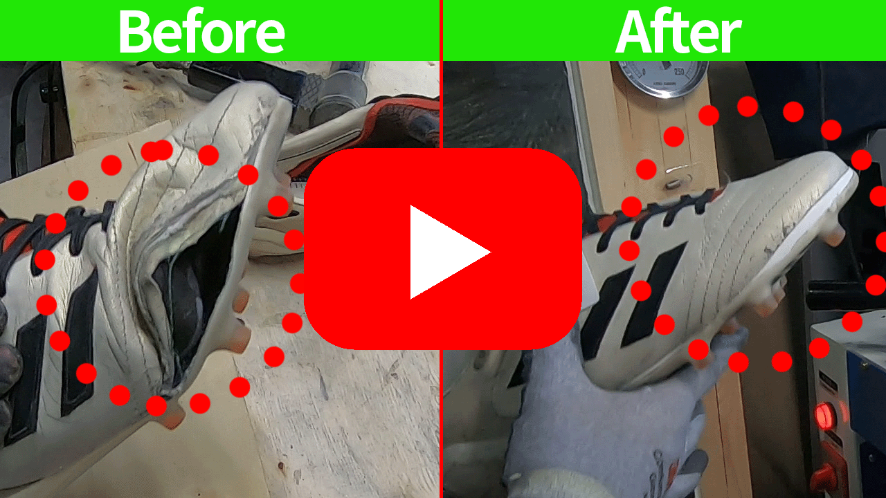 리앤양 축구화 어퍼 찢어짐 수선 유튜브 영상 1번